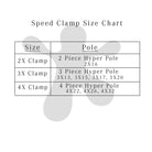 Ultimate Pool Tools HyperPole / Speed Clamp Replacements Size Chart